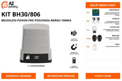 KIT BH30/806 - brushless pohon pro posuvnou bránu 1000kg